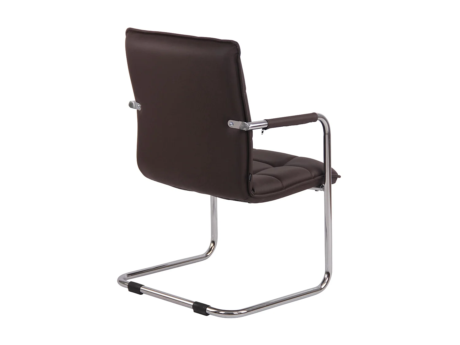 Lot de 2  chaises oscillantes - Similicuir & Métal - Marron - Gandia