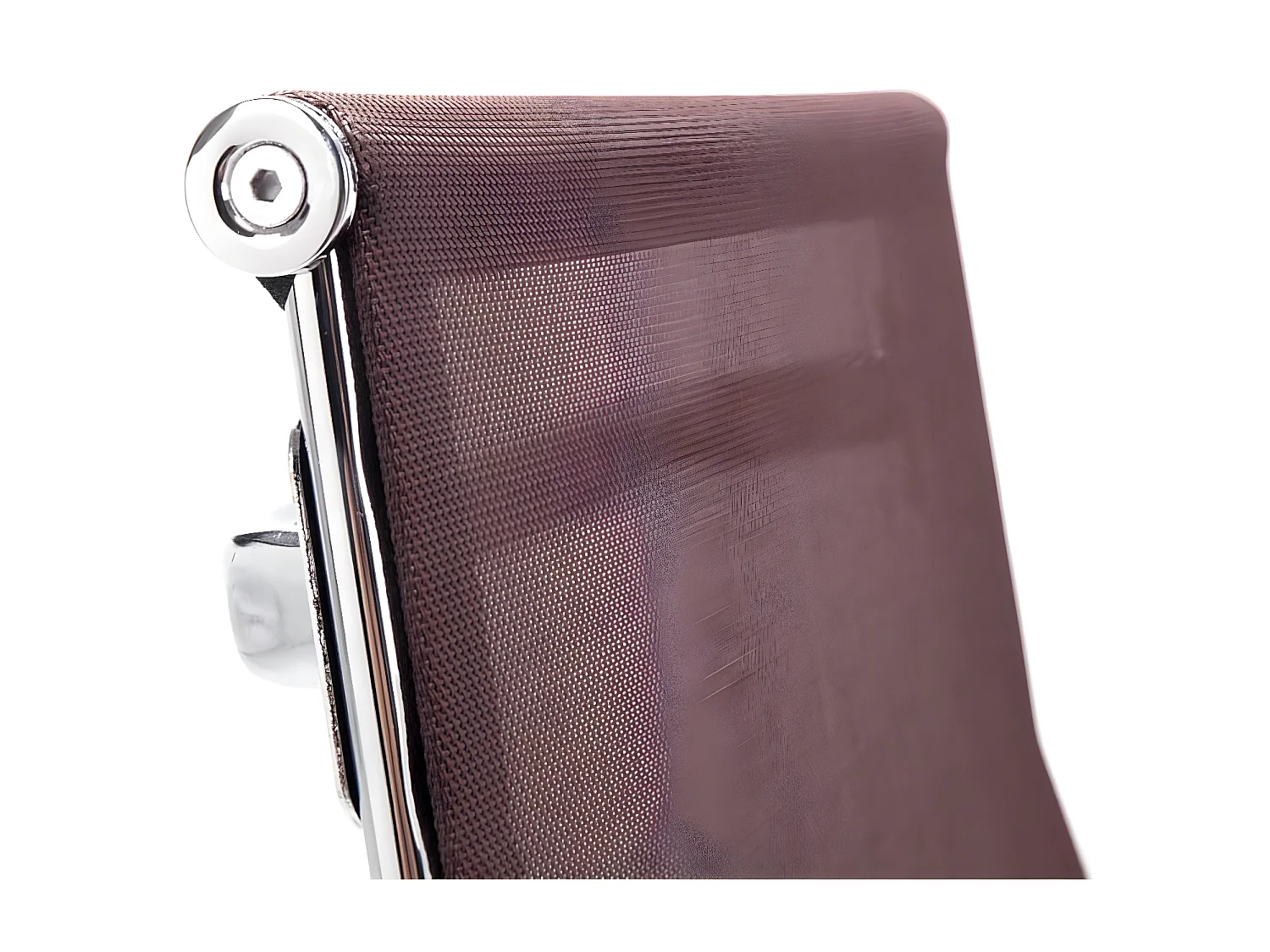 Lot de 2  chaise salle à manger - Similicuir & Métal chromé - Marron - Brenda