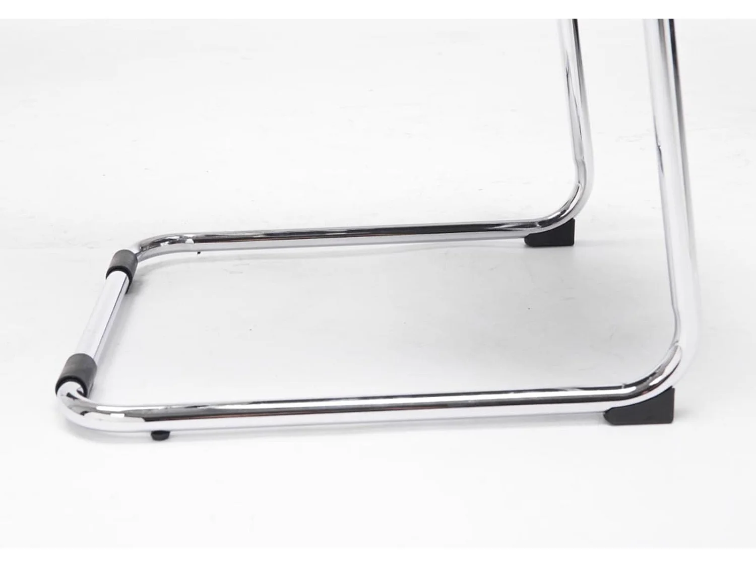 Lot de 2  chaise salle à manger - Similicuir & Métal chromé - Marron - Brenda