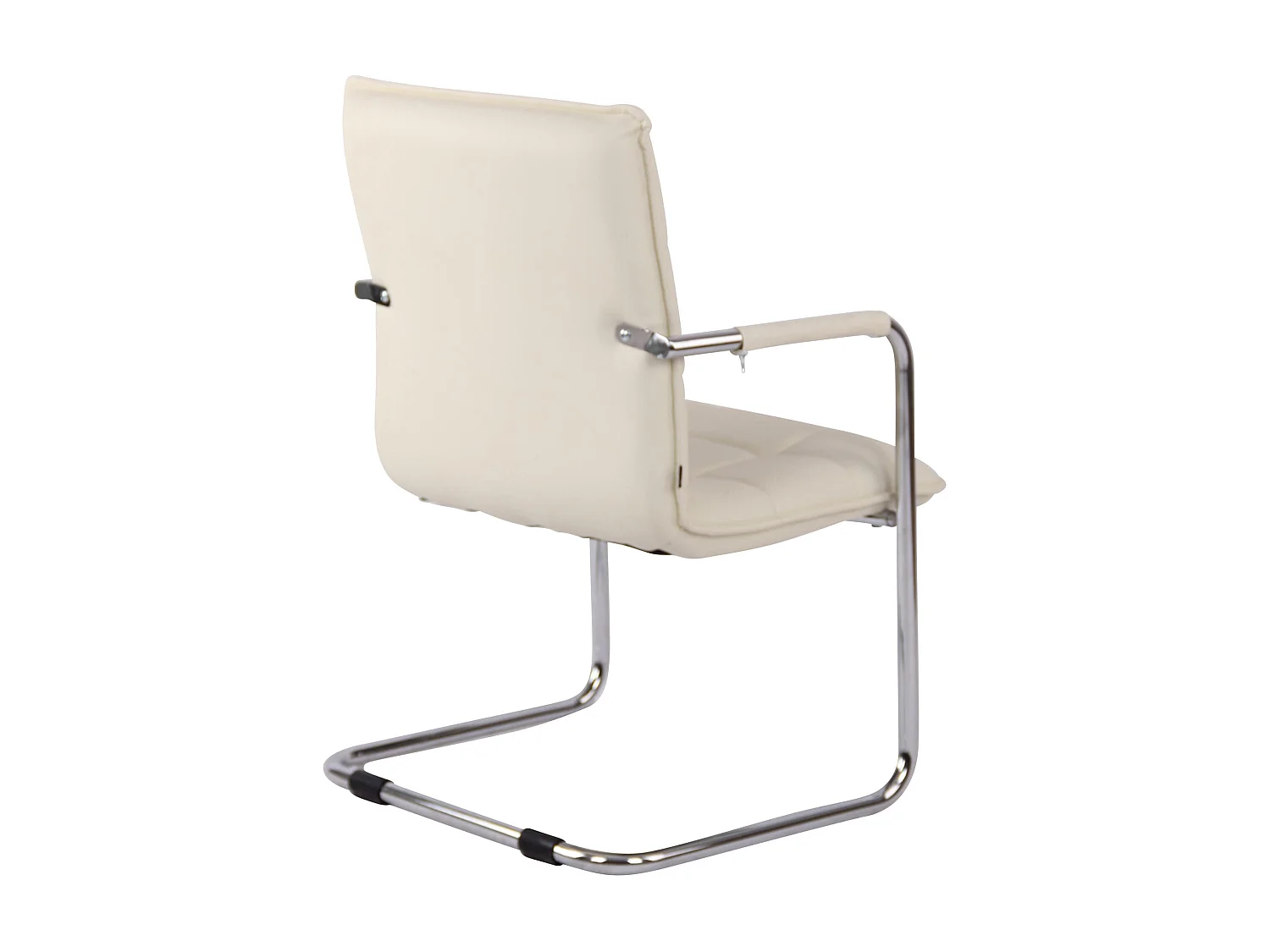 Lot de 2  chaises oscillantes - Similicuir & Métal - Crème - Gandia