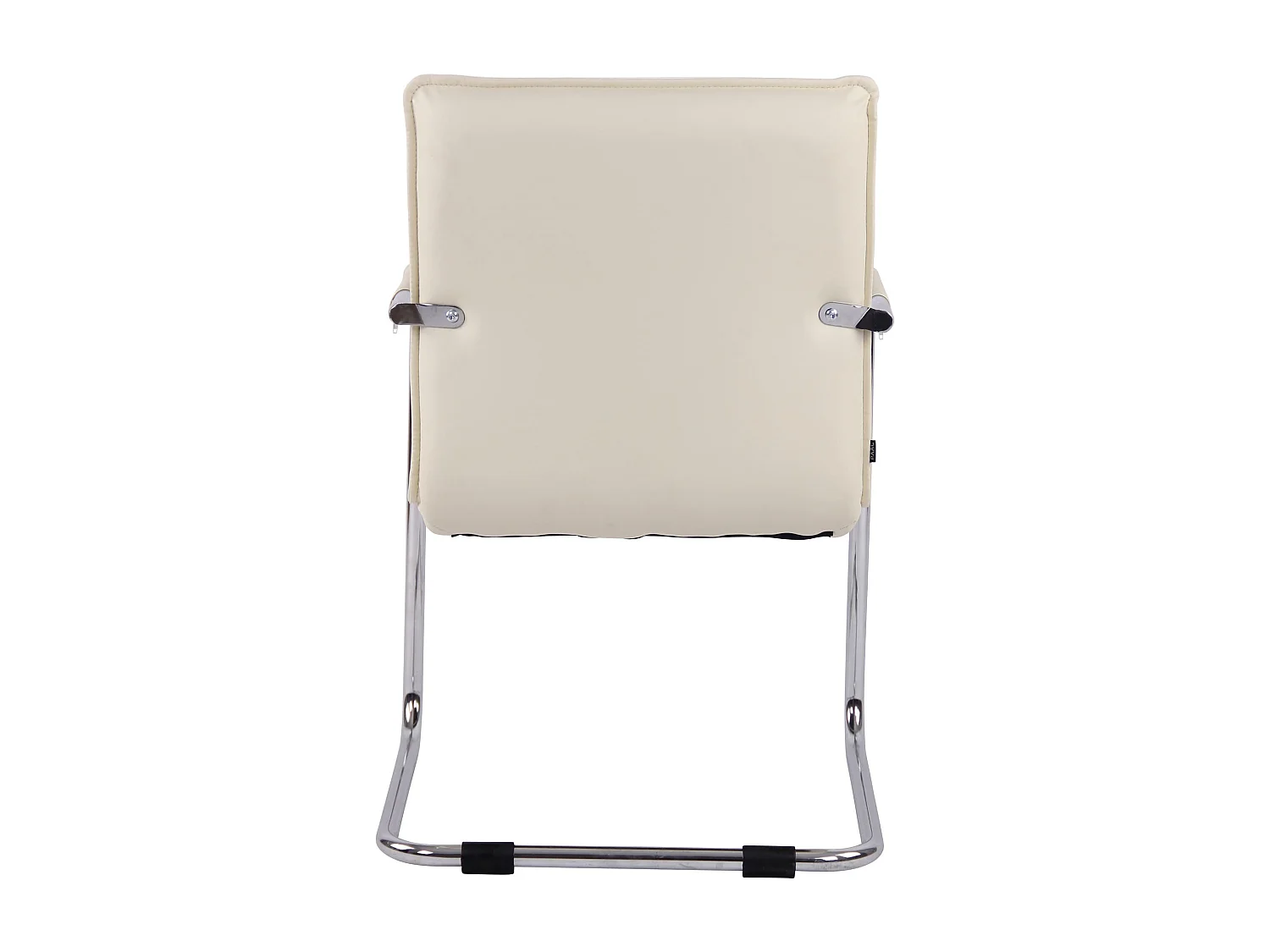 Lot de 2  chaises oscillantes - Similicuir & Métal - Crème - Gandia