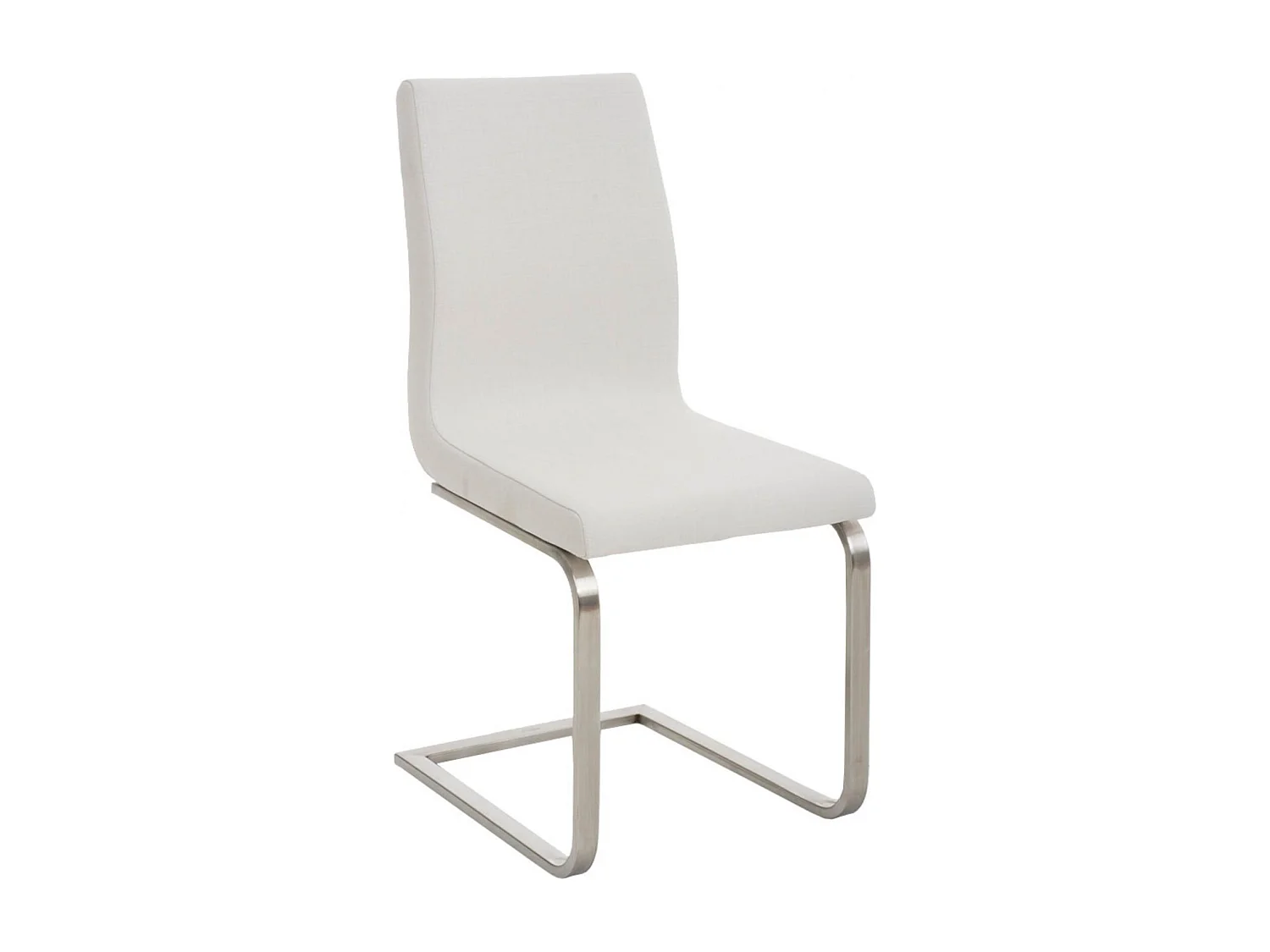 Lot de 2  chaises oscillantes - Tissu & Blanc - Blanc - Belfort