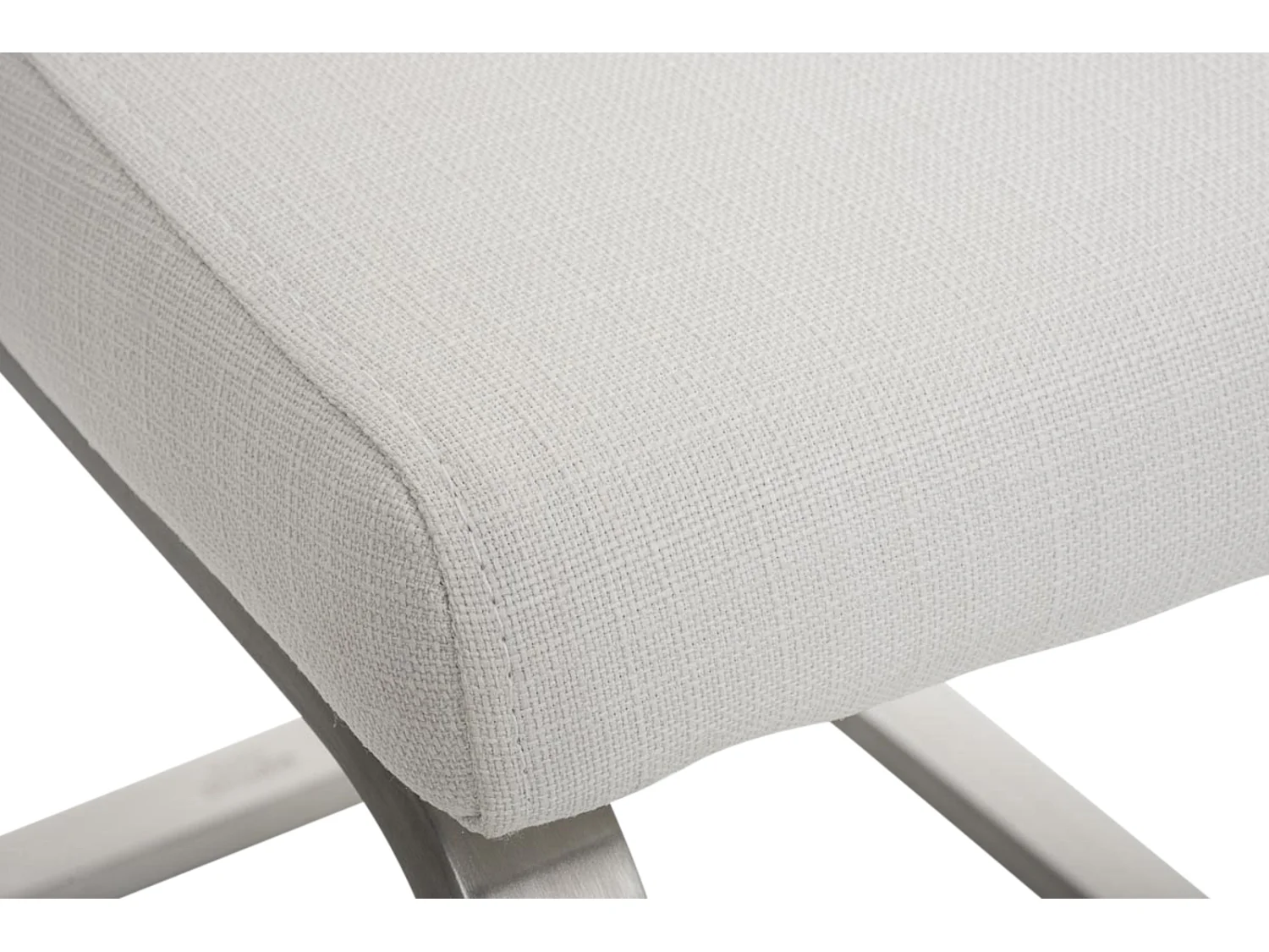 Lot de 2  chaises oscillantes - Tissu & Blanc - Blanc - Belfort