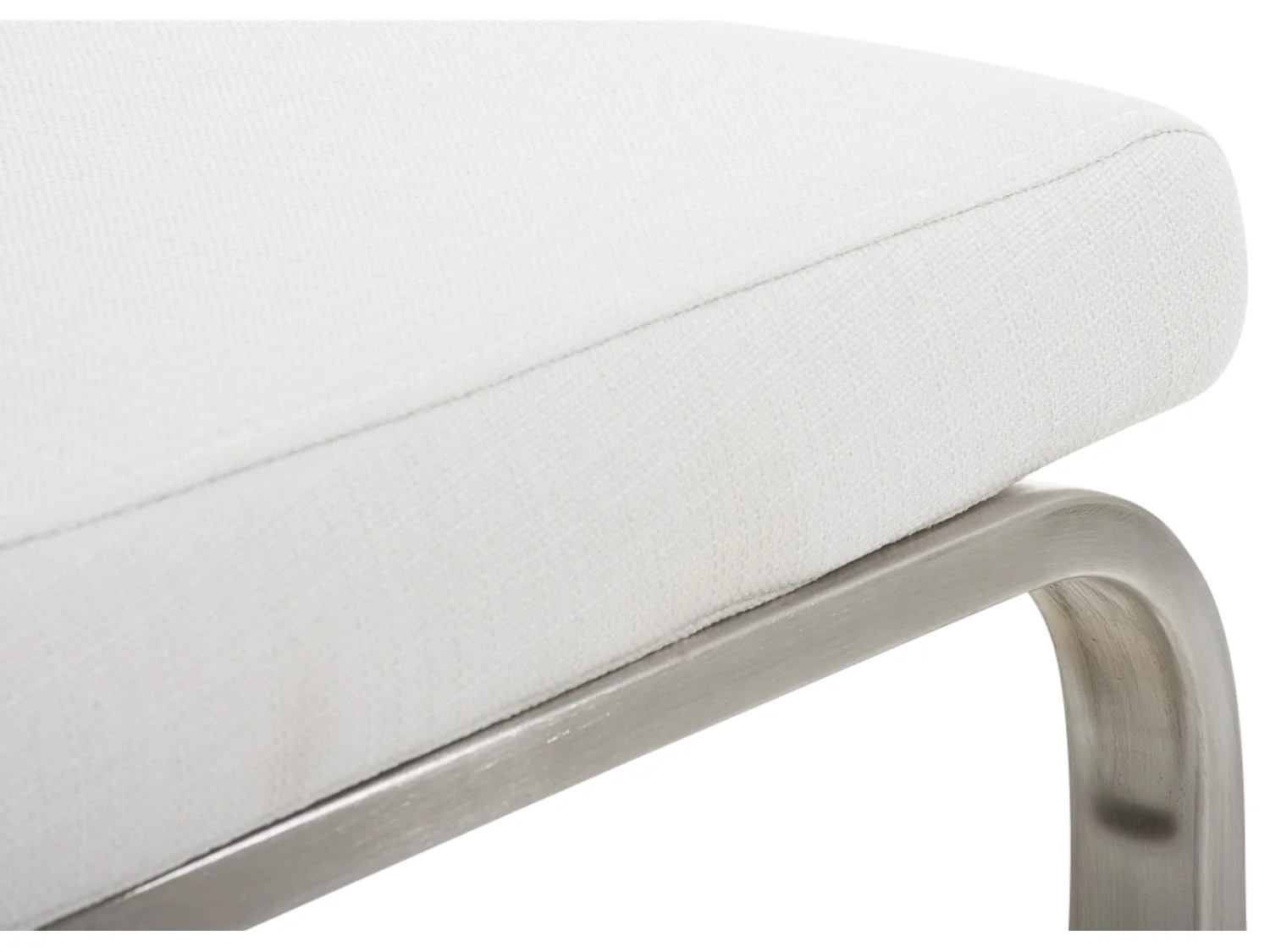 Lot de 2  chaises oscillantes - Tissu & Blanc - Blanc - Belfort