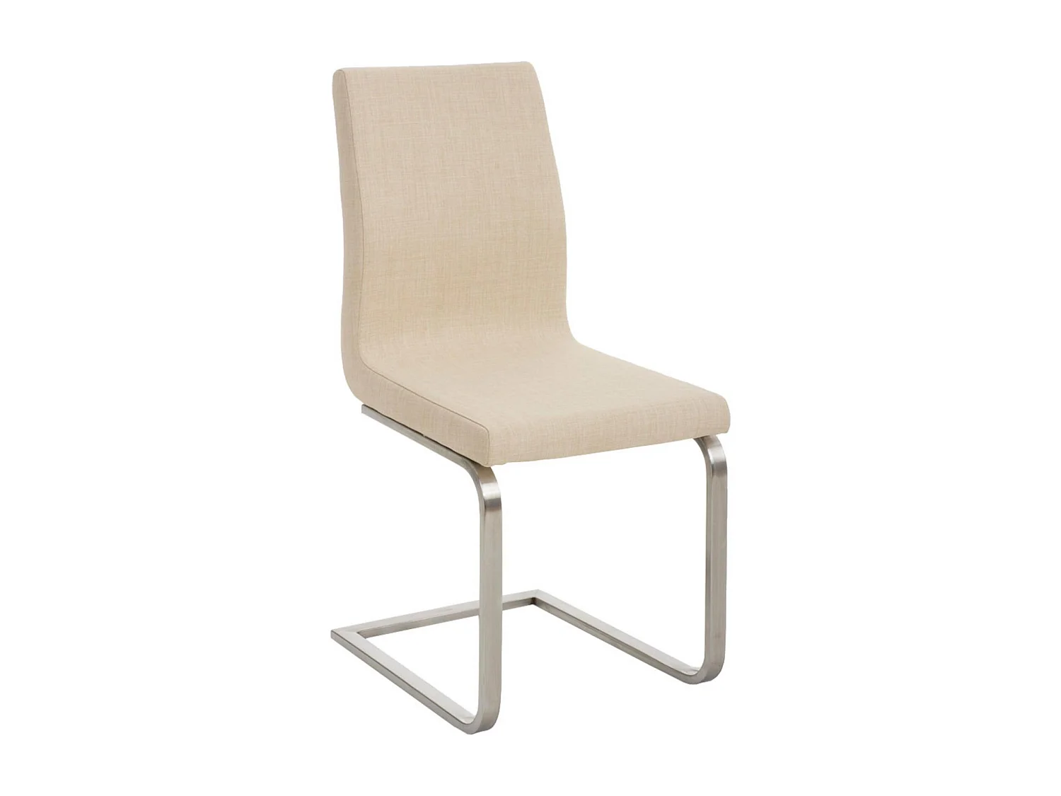 Lot de 2  chaises oscillantes - Tissu & Blanc - Crème - Belfort