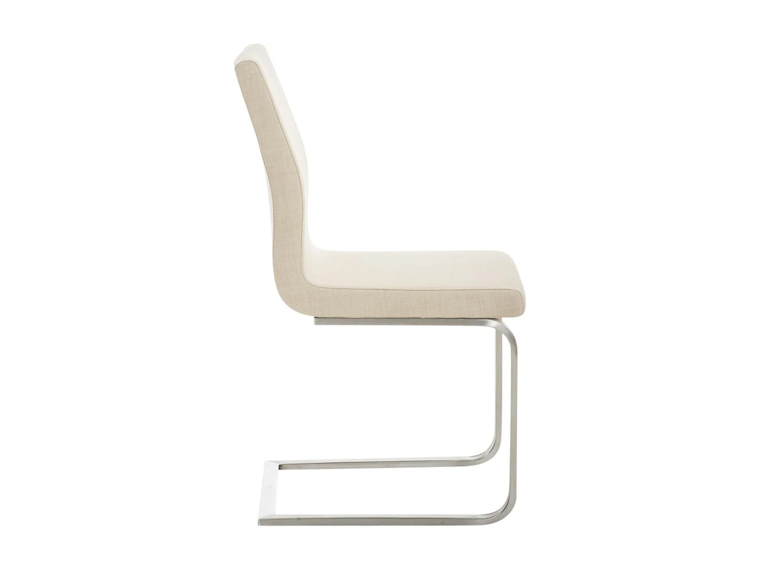 Lot de 2  chaises oscillantes - Tissu & Blanc - Crème - Belfort