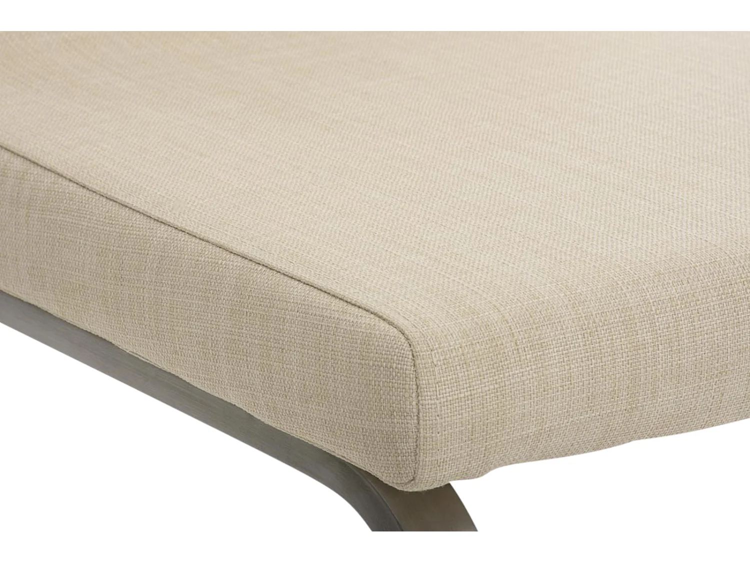 Lot de 2  chaises oscillantes - Tissu & Blanc - Crème - Belfort