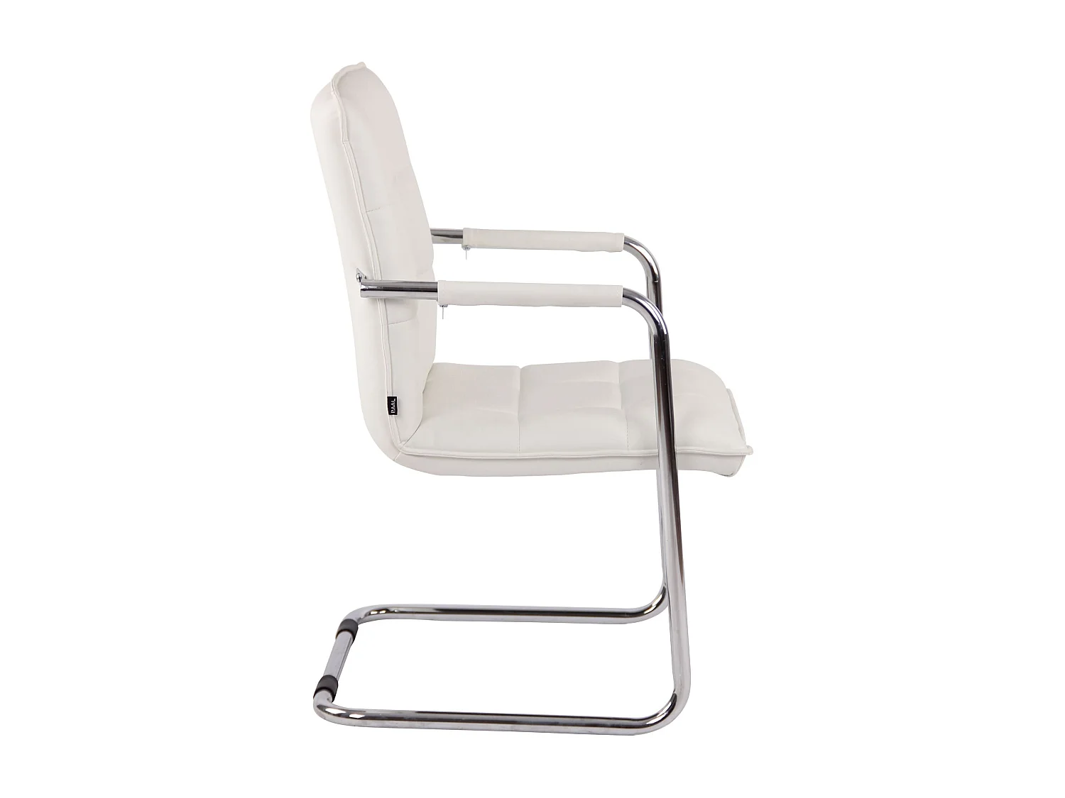 Lot de 2  chaises oscillantes - Similicuir & Métal - Blanc - Gandia