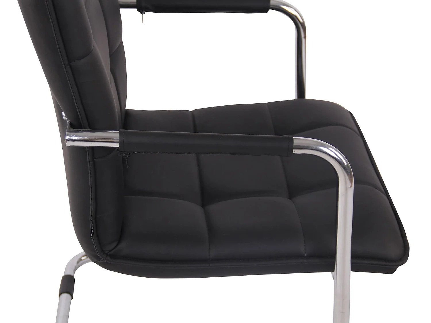 Lot de 2  chaises oscillantes - Similicuir & Métal - Noir - Gandia