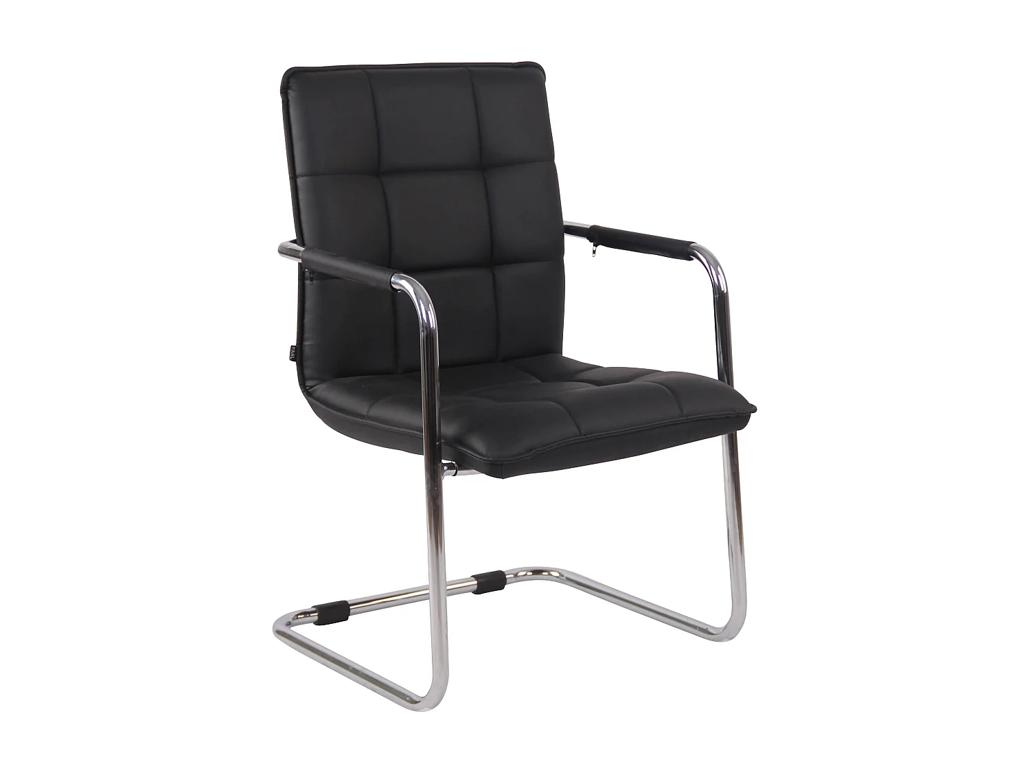 Lot de 2  chaises oscillantes - Similicuir & Métal - Noir - Gandia