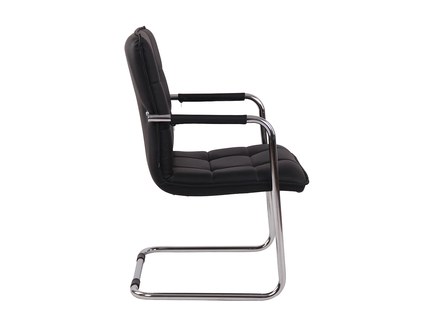 Lot de 2  chaises oscillantes - Similicuir & Métal - Noir - Gandia