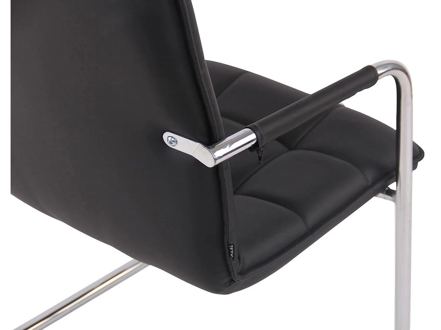 Lot de 2  chaises oscillantes - Similicuir & Métal - Noir - Gandia