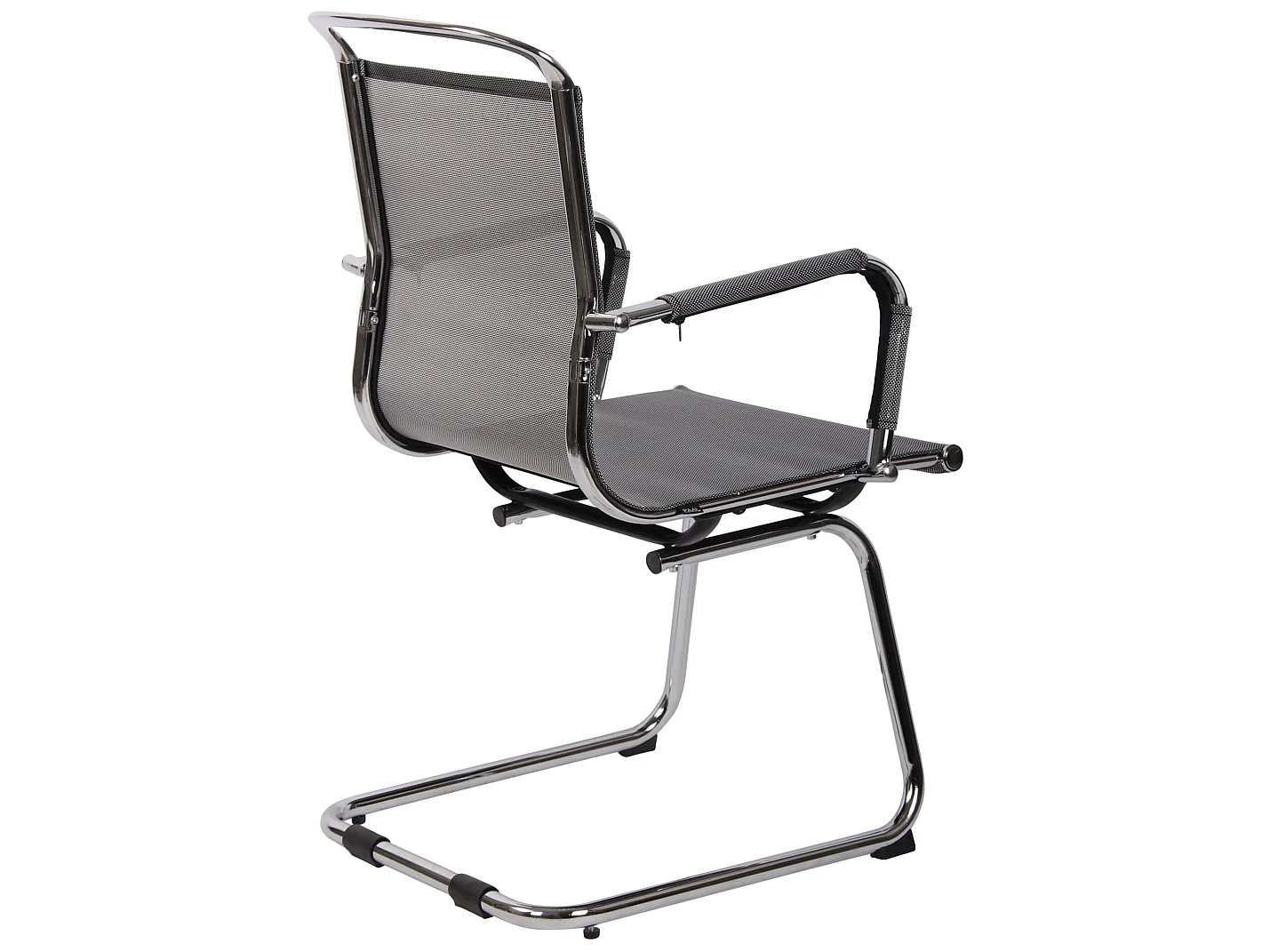 chaises oscillantes - Tissu en maille & Métal chromé - Gris - Barnet Mesh