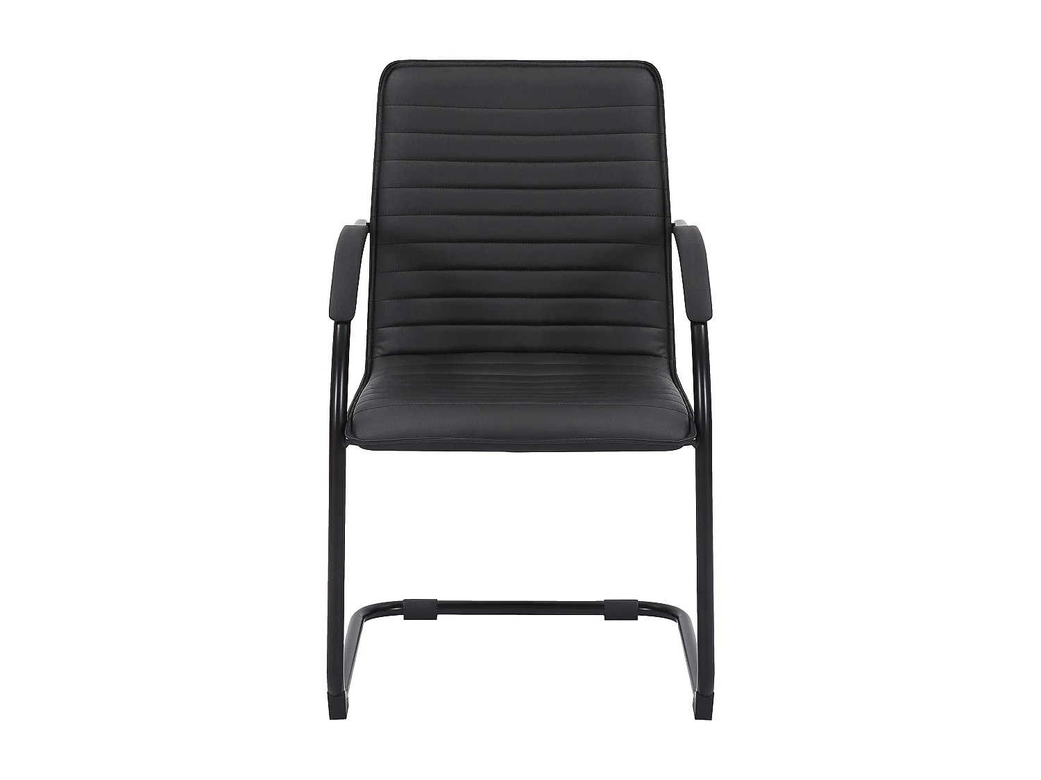 Lot de 2  chaises oscillantes - Similicuir - Noir / Noir - Tira
