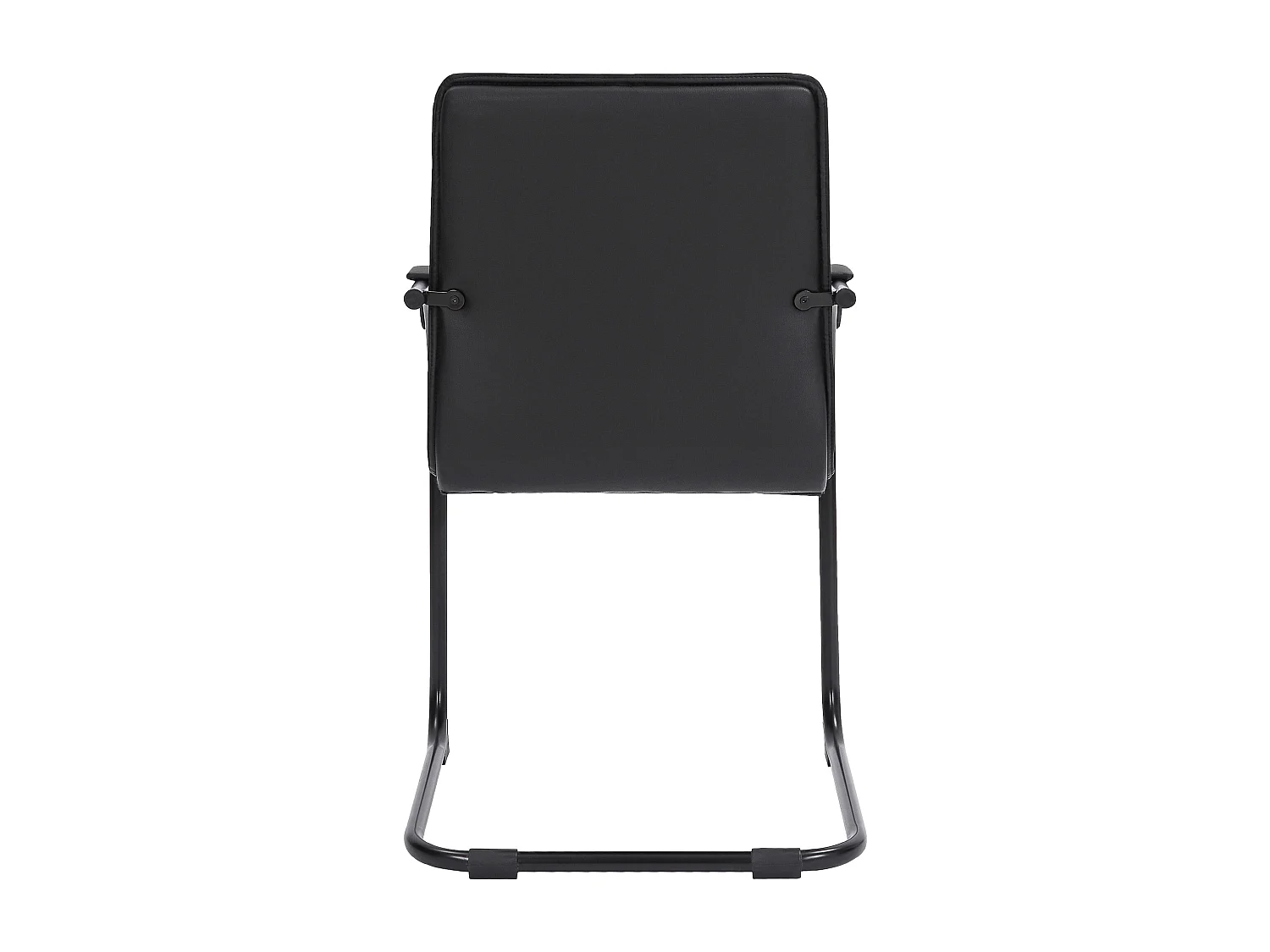 Lot de 2  chaises oscillantes - Similicuir - Noir / Noir - Tira