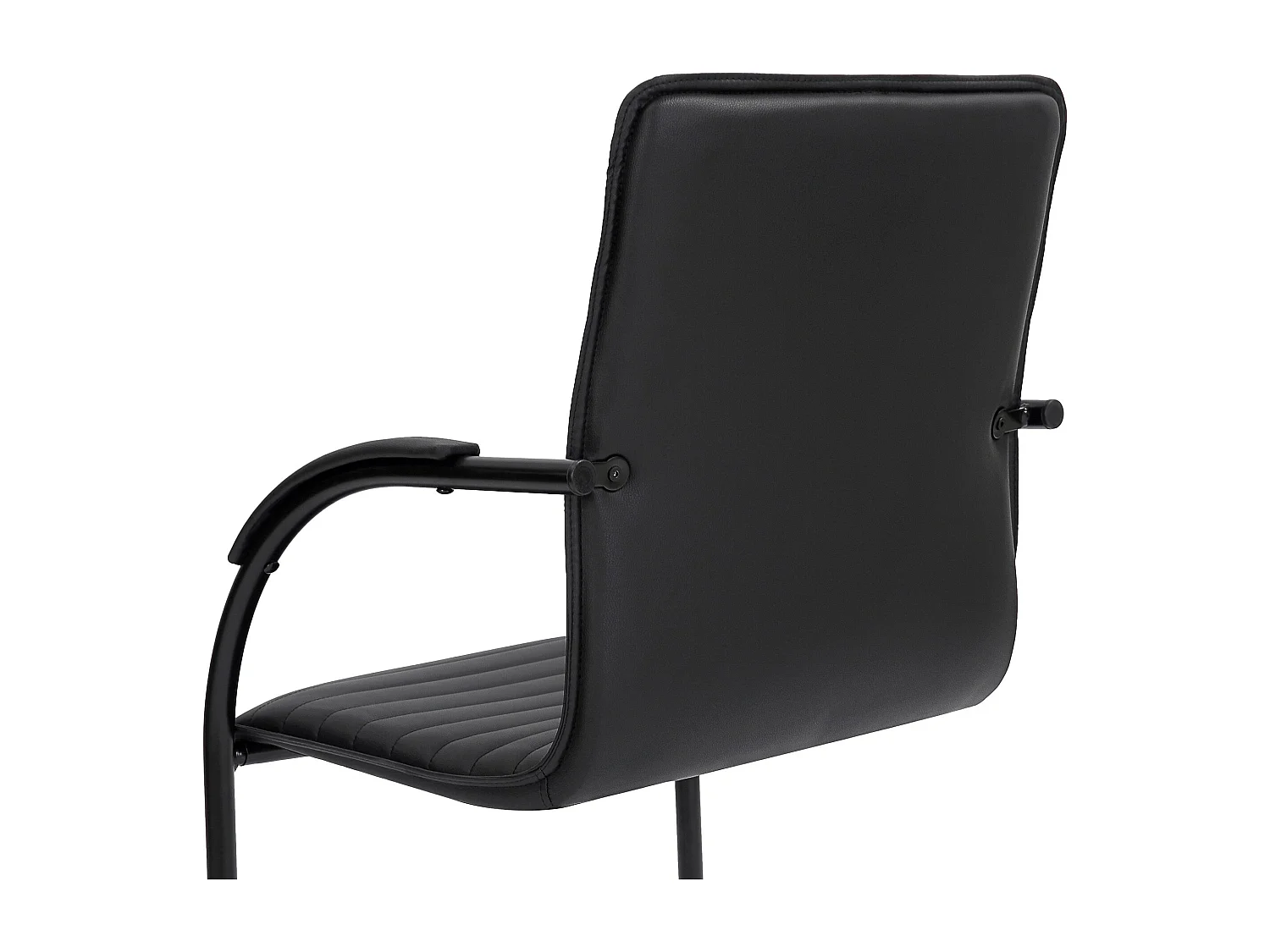 Lot de 2  chaises oscillantes - Similicuir - Noir / Noir - Tira