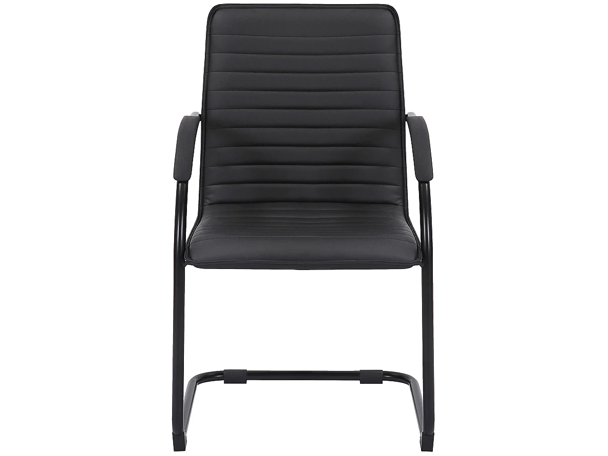 Lot de 2  chaises oscillantes - Similicuir - Noir / Noir - Tira