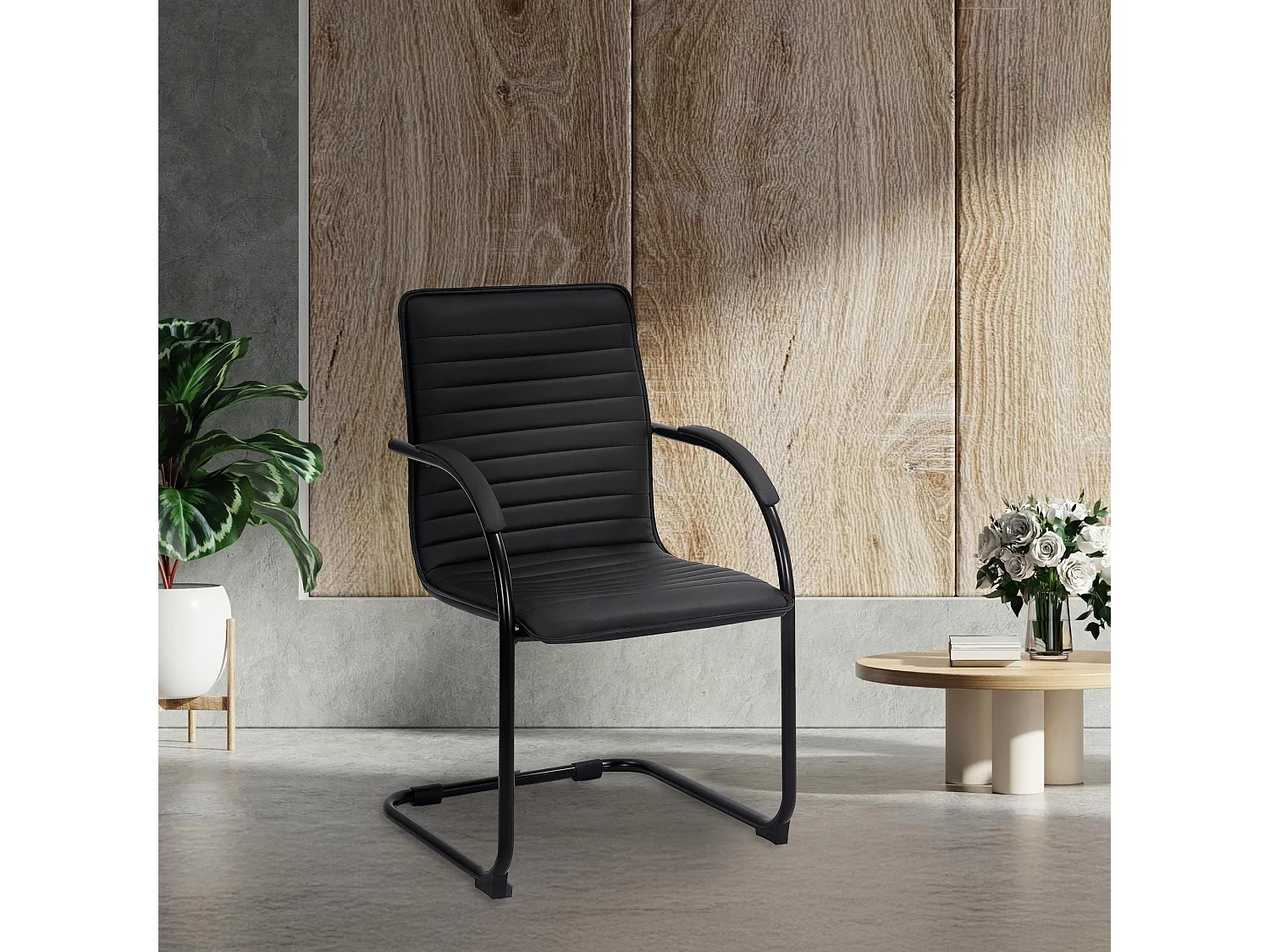 chaises oscillantes - Similicuir - Noir / Noir - Tira