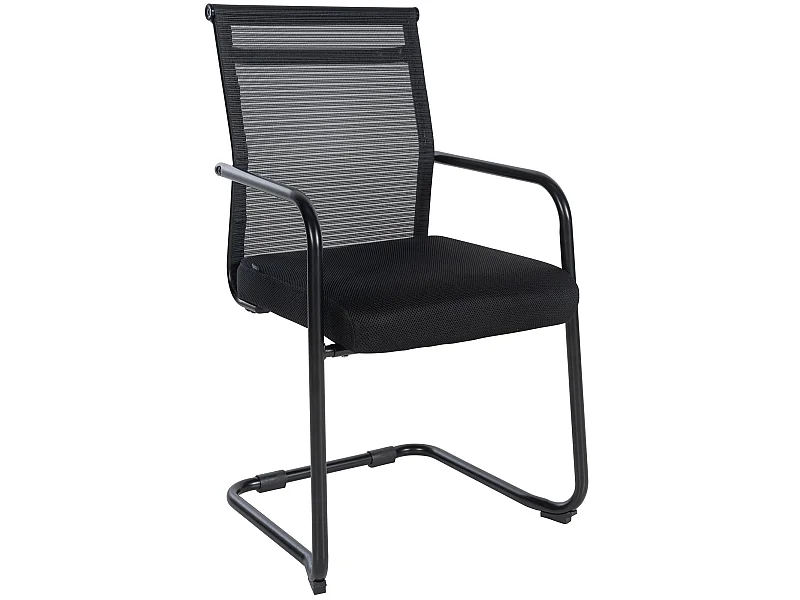 Freischwinger Stuhl - Stoff - schwarz - Denny