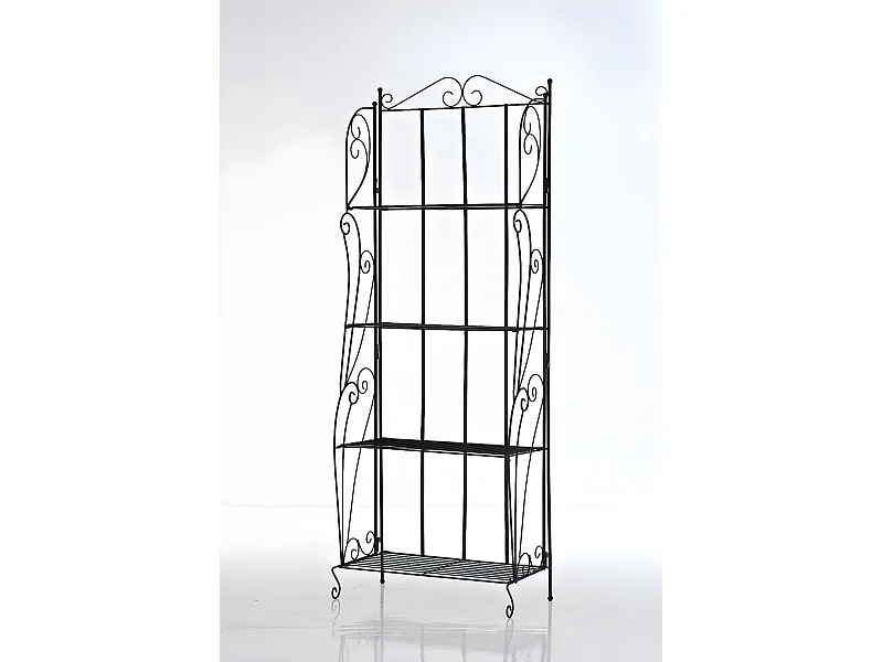 Standregal - Metall - 60 x 30 x 160cm - schwarz - Lea