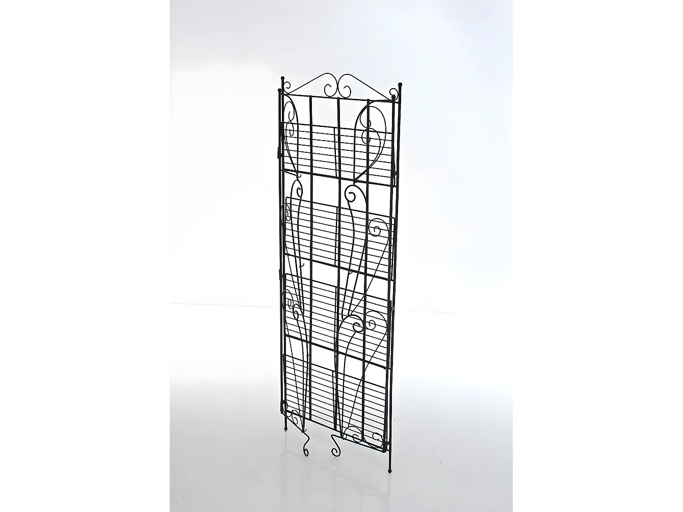 Staande plank - Metalen - 60 x 30 x 160cm - zwart - Lea