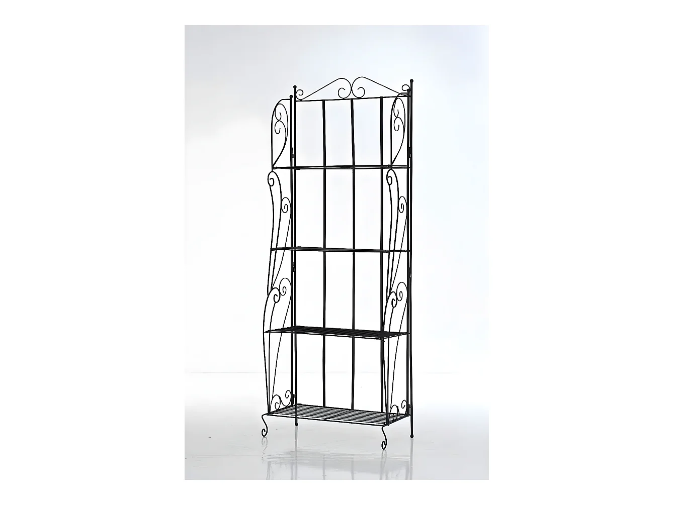 Standregal - Metall - 60 x 30 x 160cm - schwarz - Lea