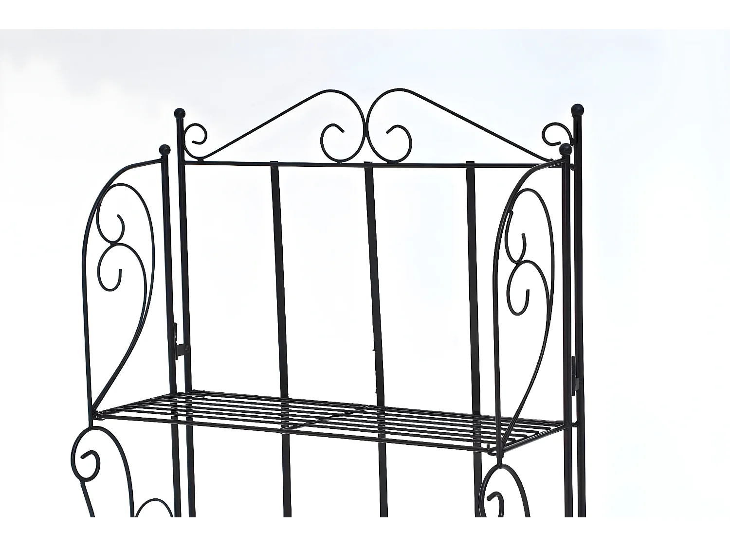 Staande plank - Metalen - 60 x 30 x 160cm - zwart - Lea