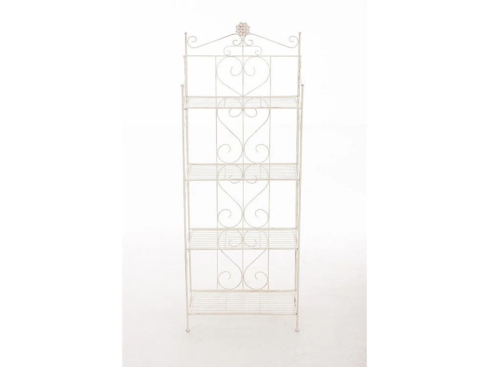 Étagères sur pied - Métal - 60 x 30 x 160cm - Crème antique - Lenja