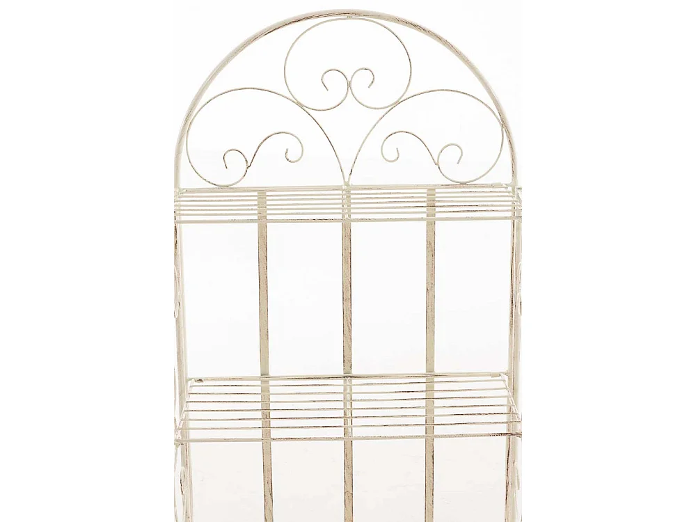 Scaffale in piedi - Metallo - 45.5 x 24 x 81.5cm - crema antica - Rosa