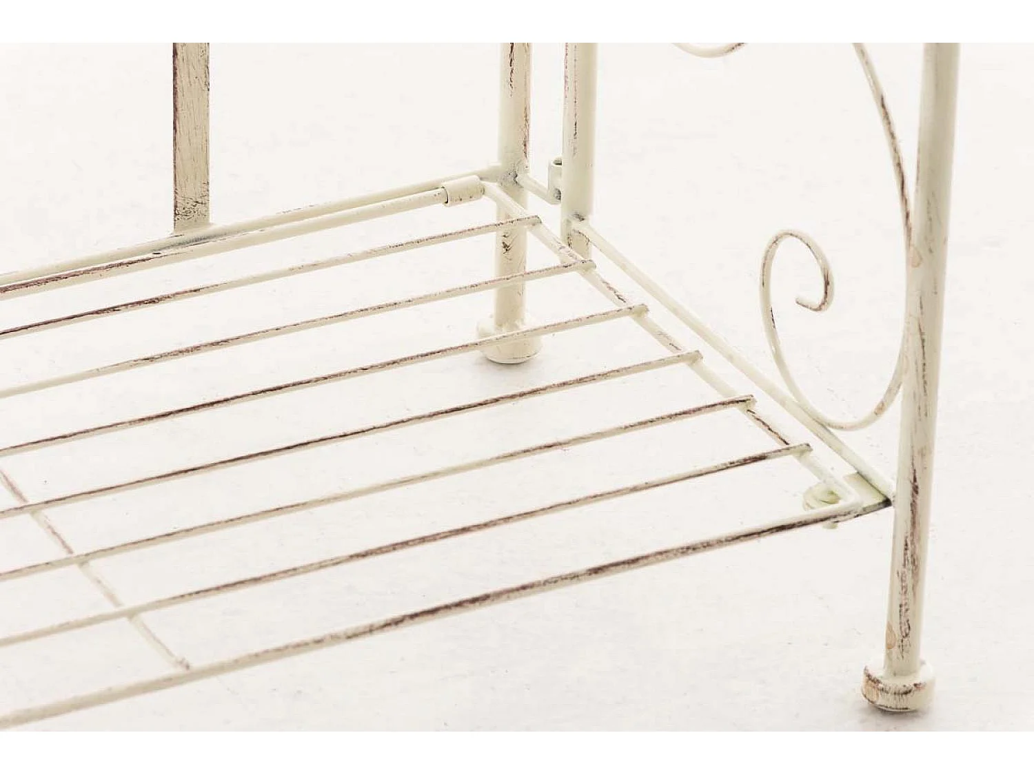 Scaffale in piedi - Metallo - 45.5 x 24 x 81.5cm - crema antica - Rosa