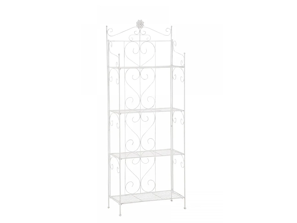 Étagères sur pied - Métal - 60 x 30 x 160cm - Blanc antique - Lenja