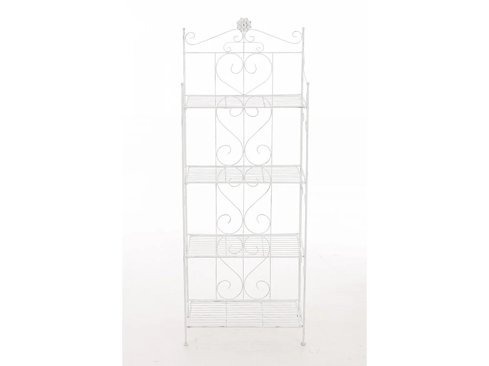 Étagères sur pied - Métal - 60 x 30 x 160cm - Blanc antique - Lenja