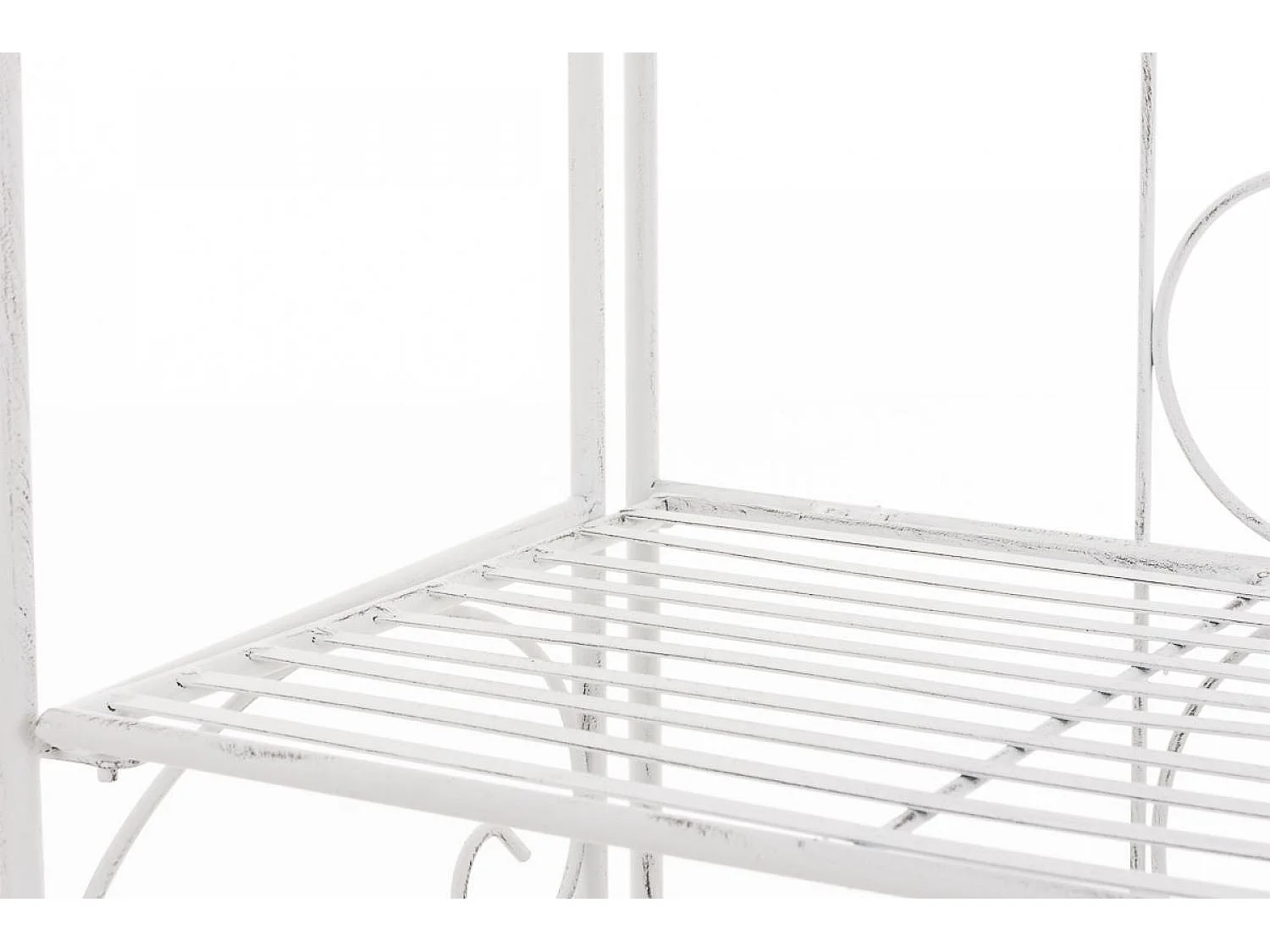 Étagères sur pied - Métal - 60 x 30 x 160cm - Blanc antique - Lenja