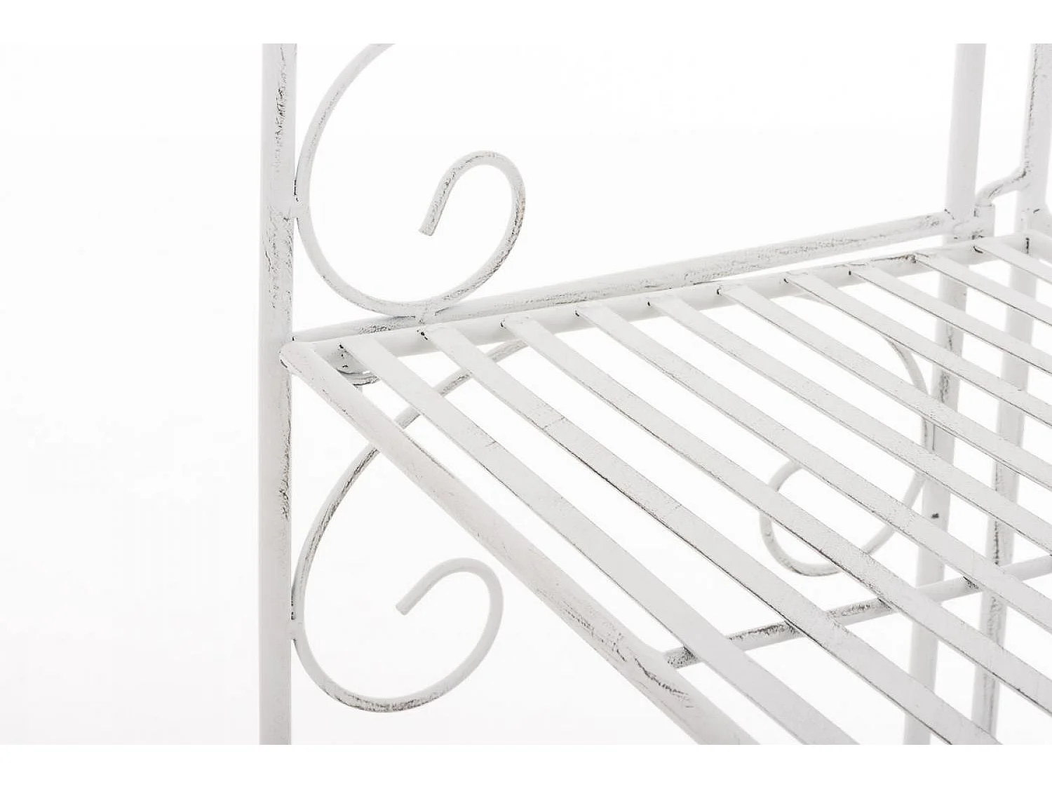 Étagères sur pied - Métal - 60 x 30 x 160cm - Blanc antique - Lenja