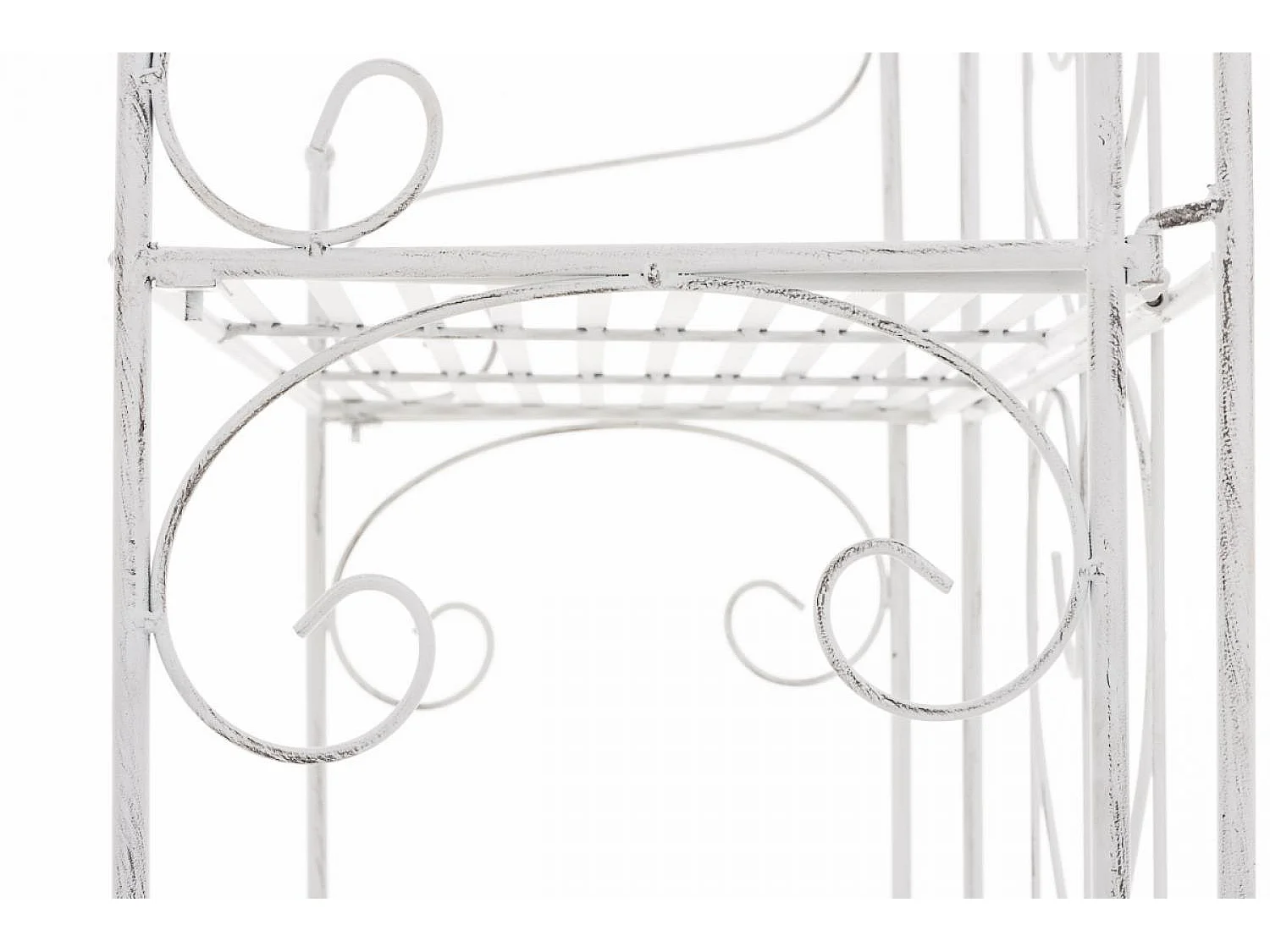 Étagères sur pied - Métal - 60 x 30 x 160cm - Blanc antique - Lenja