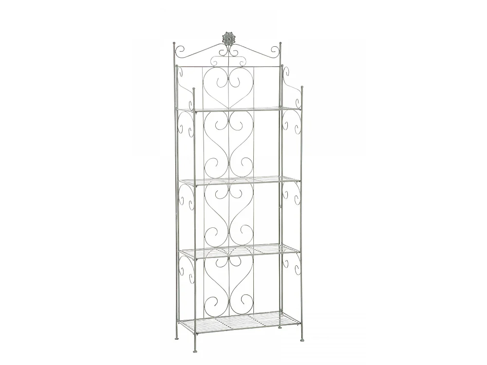 Staande plank - Metalen - 60 x 30 x 160cm - antiek/groen - Lenja