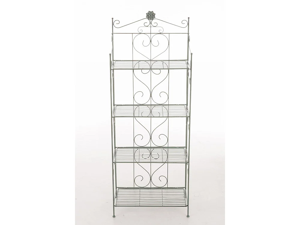 Staande plank - Metalen - 60 x 30 x 160cm - antiek/groen - Lenja