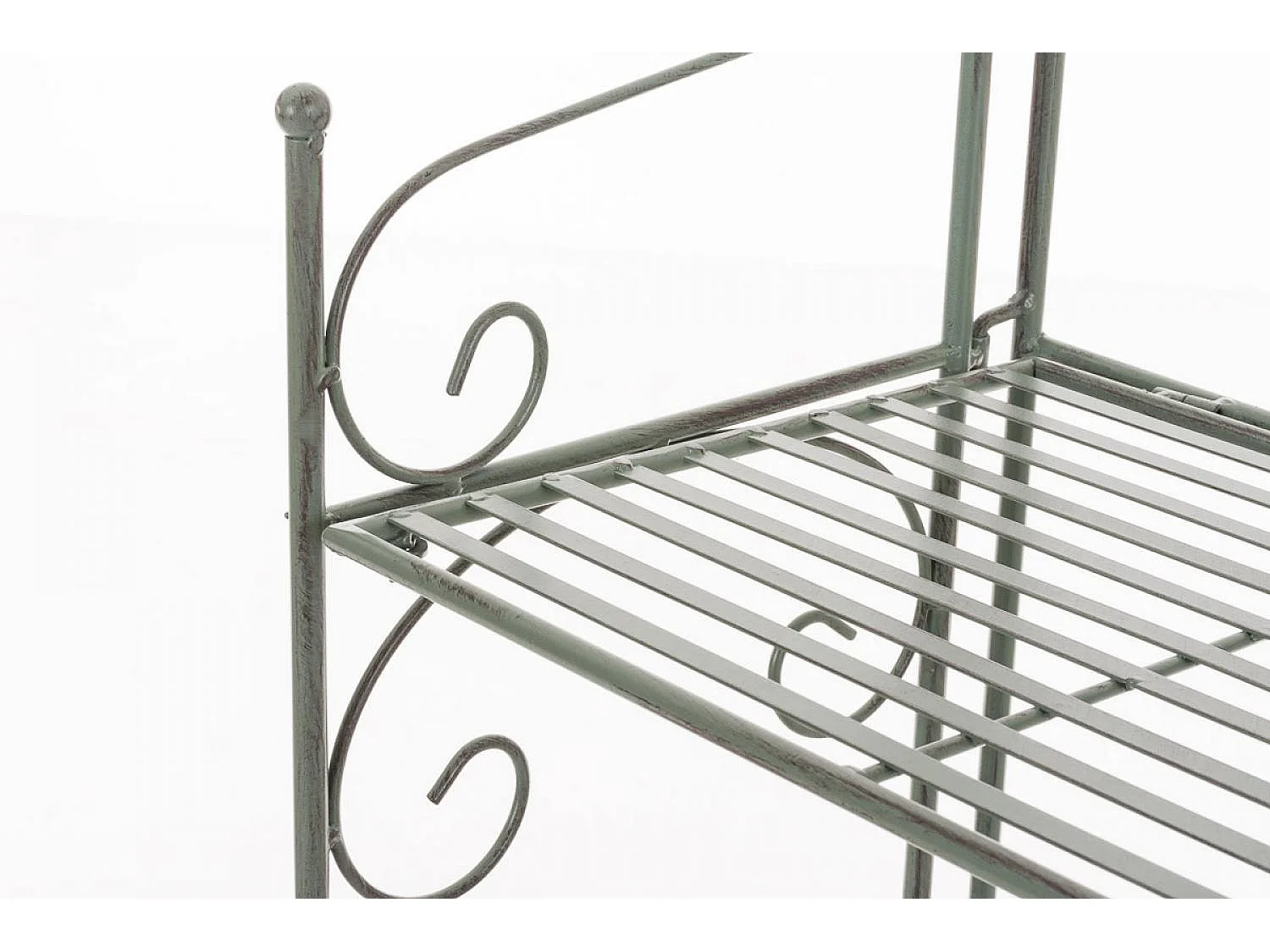 Staande plank - Metalen - 60 x 30 x 160cm - antiek/groen - Lenja