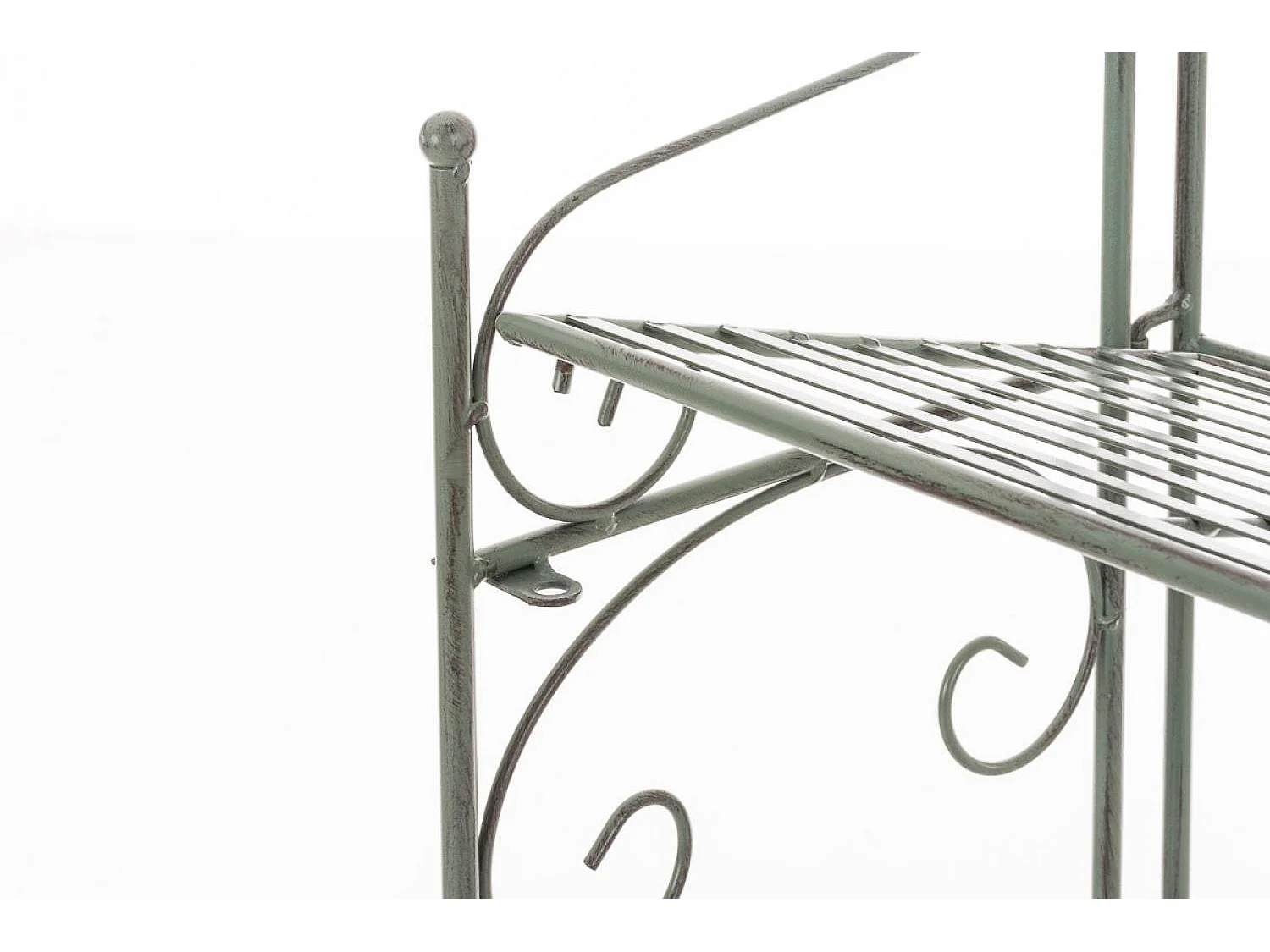 Staande plank - Metalen - 60 x 30 x 160cm - antiek/groen - Lenja