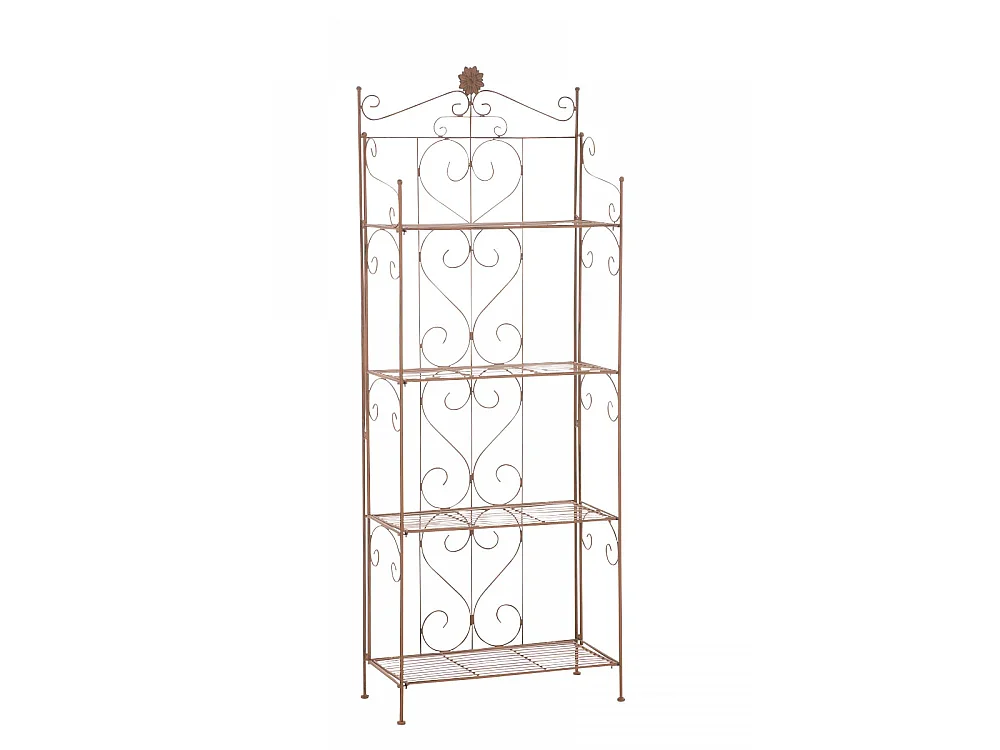 Staande plank - Metalen - 60 x 30 x 160cm - antiek bruin - Lenja