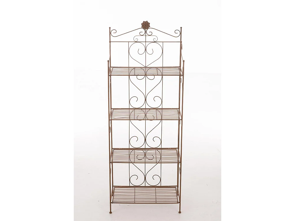 Staande plank - Metalen - 60 x 30 x 160cm - antiek bruin - Lenja