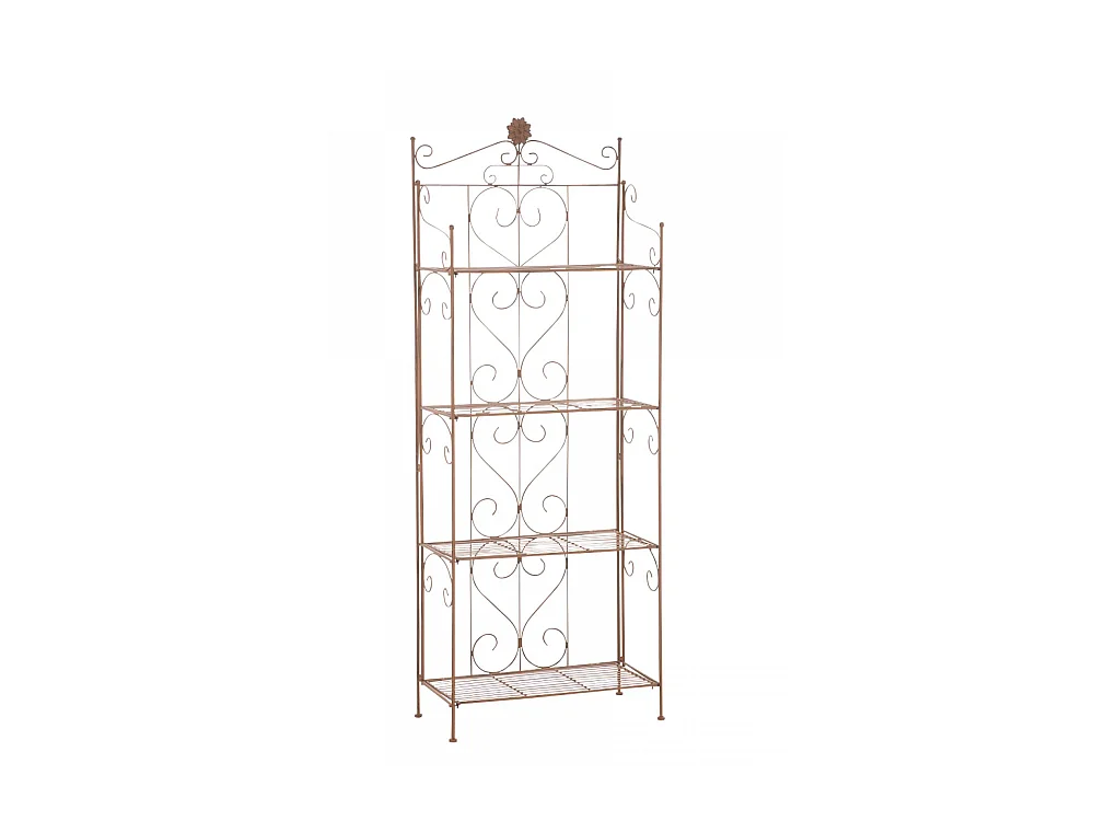 Standregal - Metall - 60 x 30 x 160cm - antik braun - Lenja