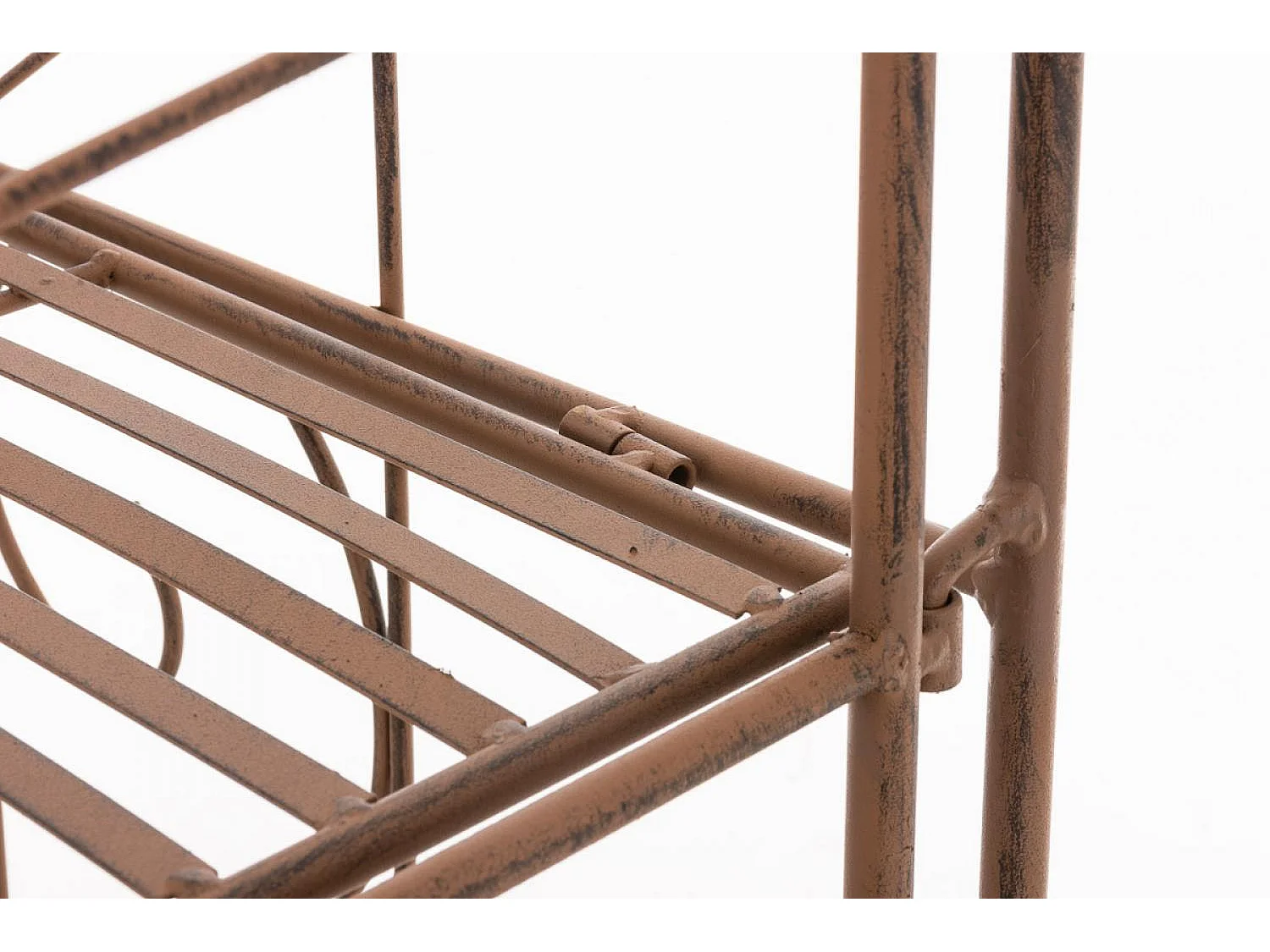 Étagères sur pied - Métal - 60 x 30 x 160cm - Marron antique - Lenja