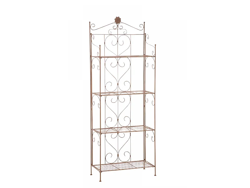 Étagères sur pied - Métal - 60 x 30 x 160cm - Marron antique - Lenja