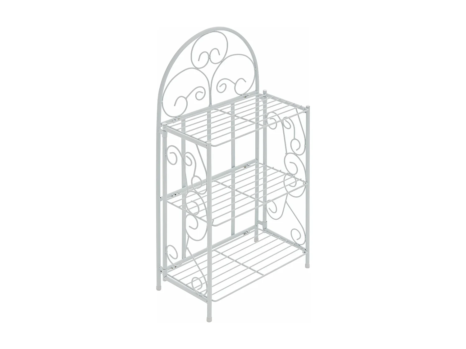 Étagères sur pied - Métal - 45.5 x 24 x 81.5cm - Blanc - Rosa