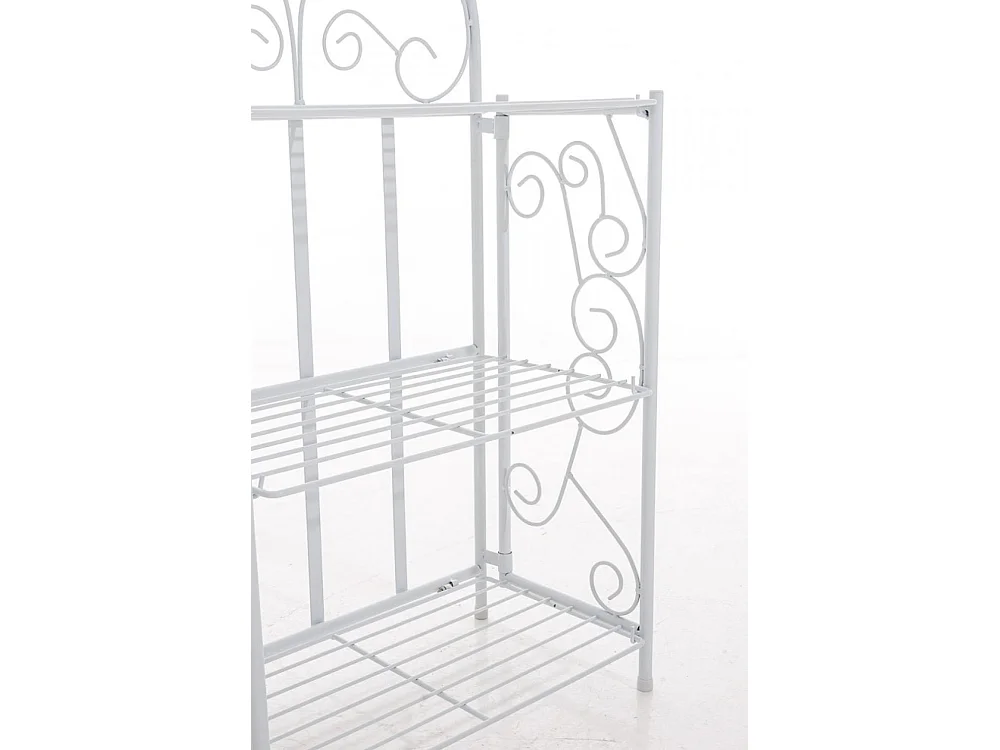 Étagères sur pied - Métal - 45.5 x 24 x 81.5cm - Blanc - Rosa