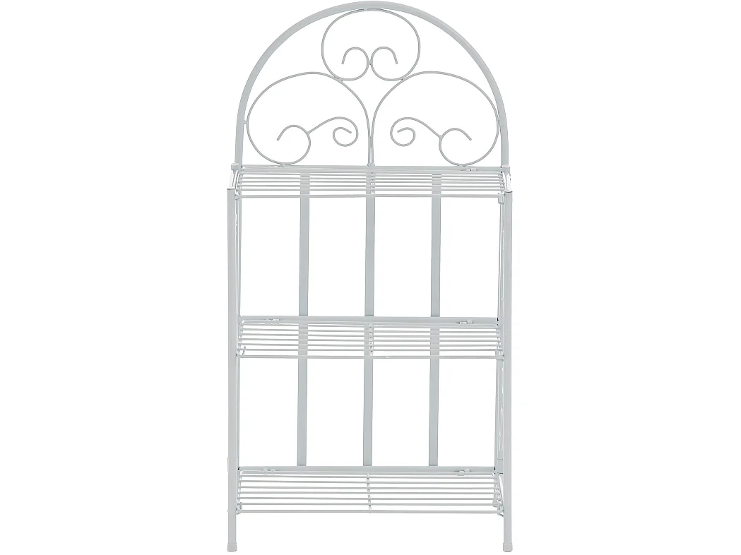 Étagères sur pied - Métal - 45.5 x 24 x 81.5cm - Blanc - Rosa