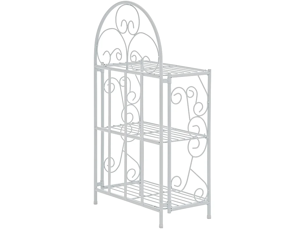 Étagères sur pied - Métal - 45.5 x 24 x 81.5cm - Blanc - Rosa