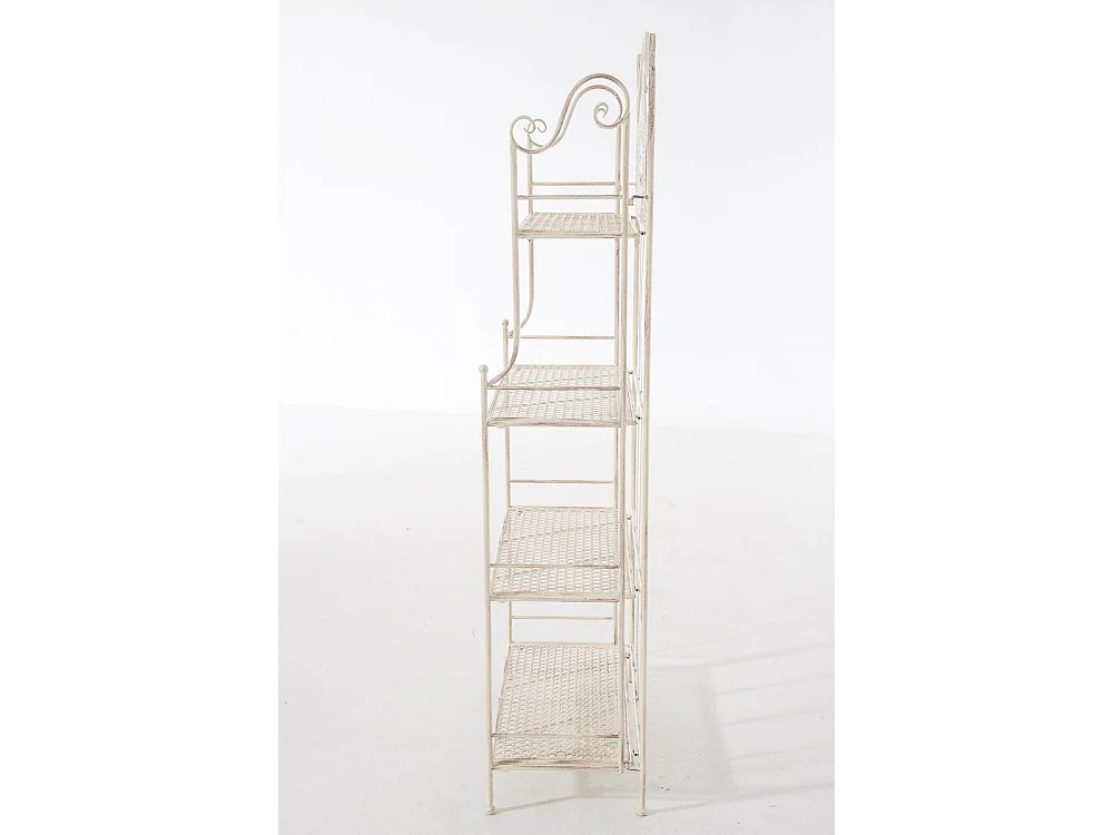 Scaffale in piedi - Metallo - 61 x 33 x 153cm - crema antica - Anika