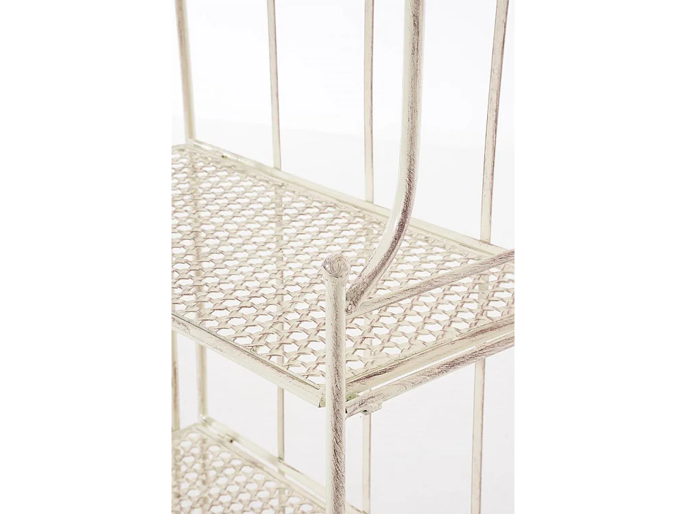 Scaffale in piedi - Metallo - 61 x 33 x 153cm - crema antica - Anika